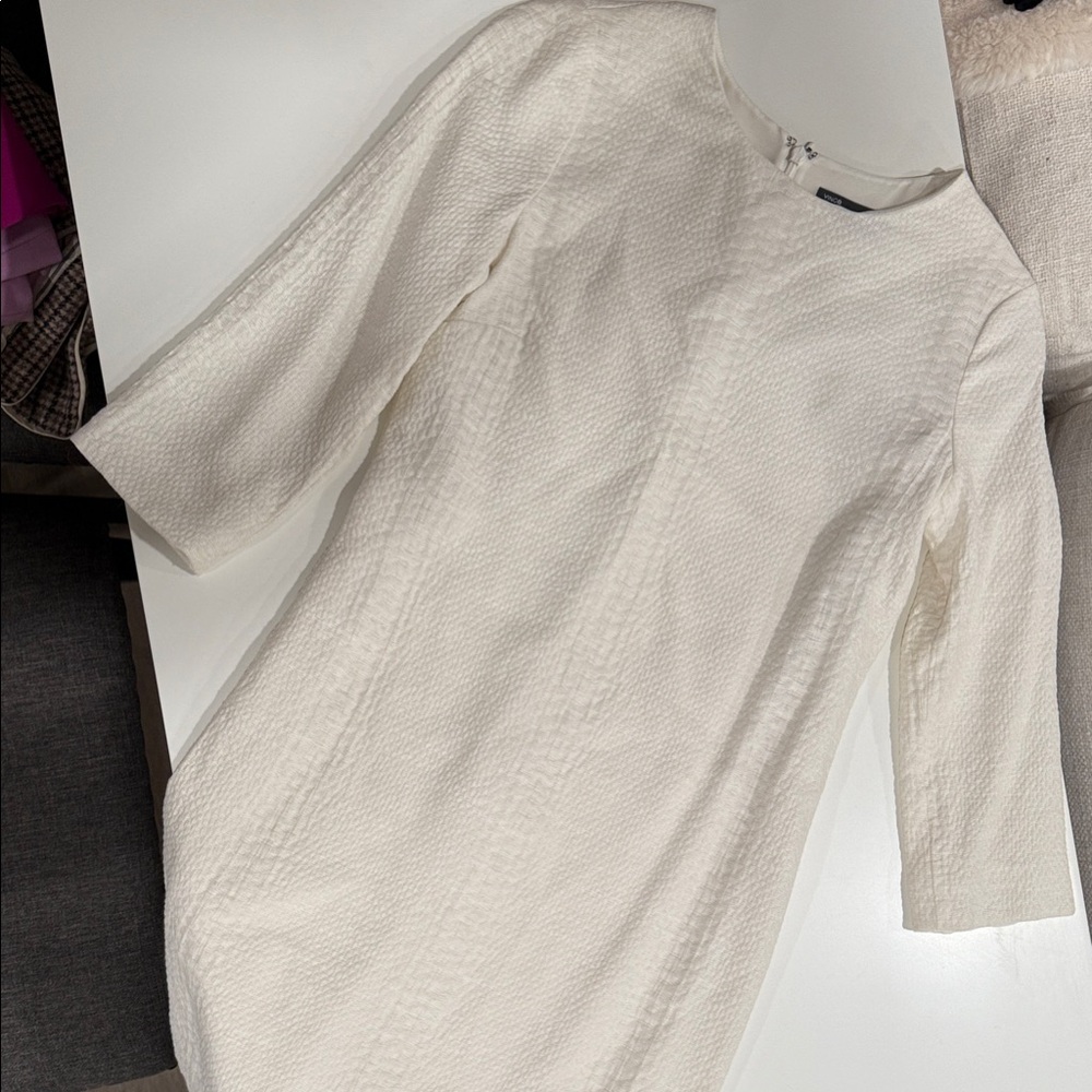 Vince White Textured Dress